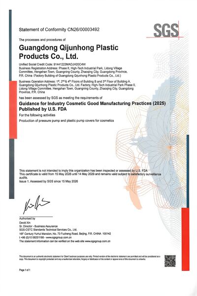 TRUNG QUỐC FOSHAN QIJUNHONG PLASTIC PRODUCTS MANUFACTORY CO.,LTD hồ sơ công ty