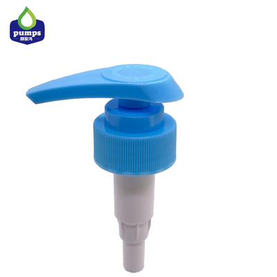 Máy bơm phân phối xà phòng dạng lỏng giặt cho liều lượng 4cc Kích thước cổ 33mm Màu xanh lam
