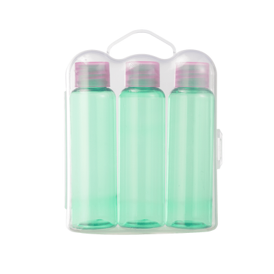 Chiếc chai thiết lập du lịch bất kỳ màu sắc chăm sóc da du lịch kích thước 50ml chai nhựa dầu gội bộ gói gel tắm