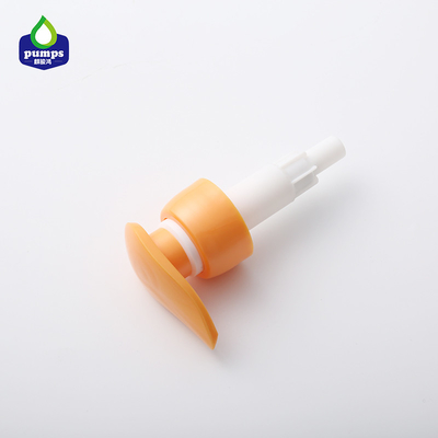 Nhà máy Trung Quốc Bán trực tiếp Thường sử dụng Đầu bơm kem dưỡng da bằng nhựa có gân màu vàng